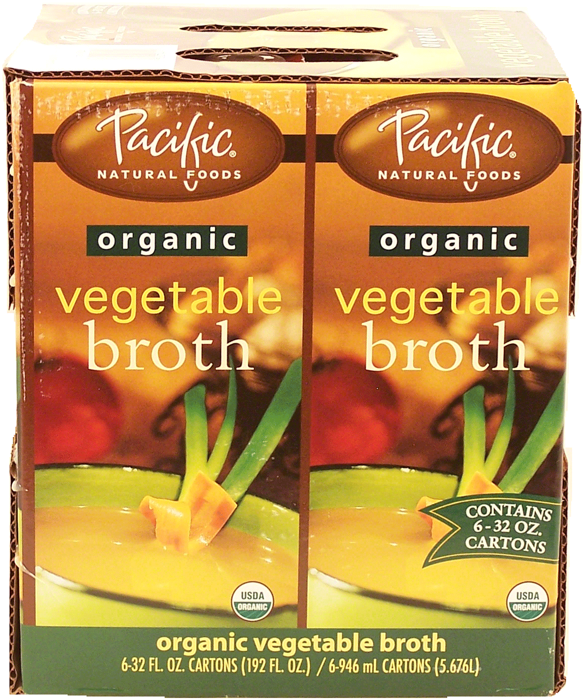 Pacific Natural Foods organic vegetable broth, 6 32-fl. oz. cartons Full-Size Picture